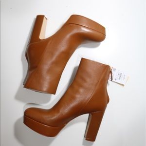 NWT Zara Leather Platform Boots